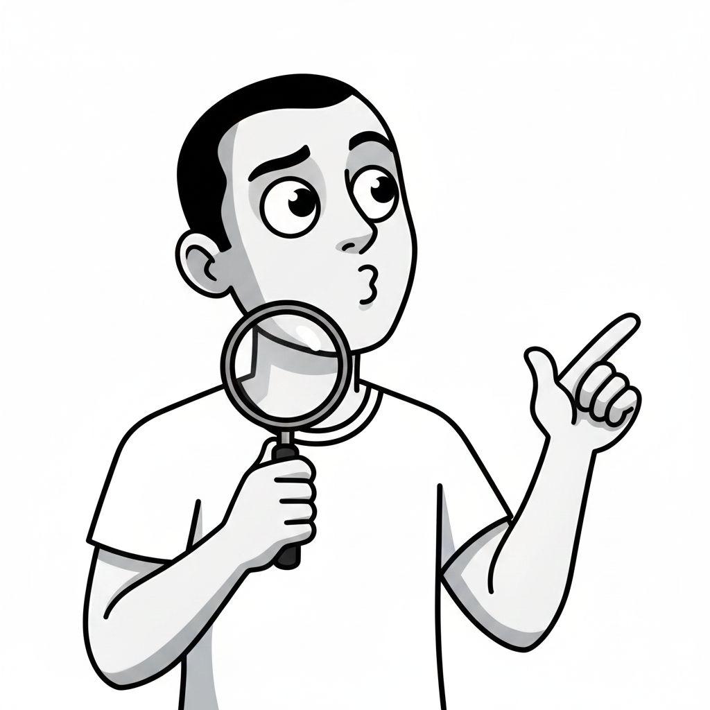 Curious Analytical Magnifying Glass